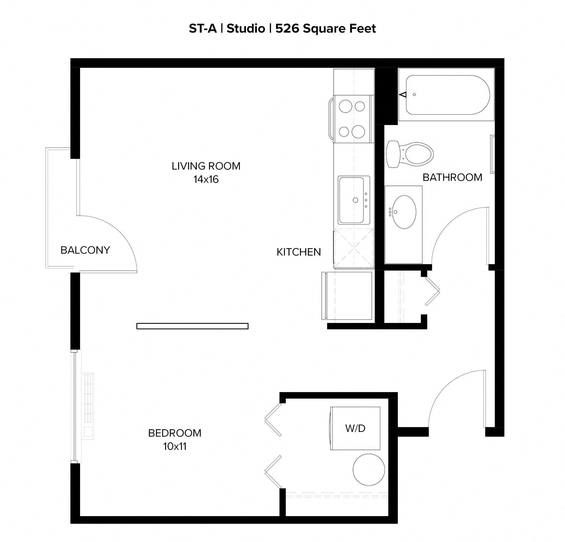Harbor Sky Studio A Floor Plan